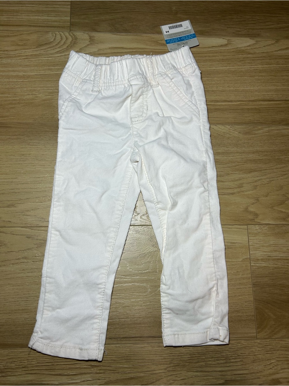 Carter's White Elastic-Waist Kids Jeans
